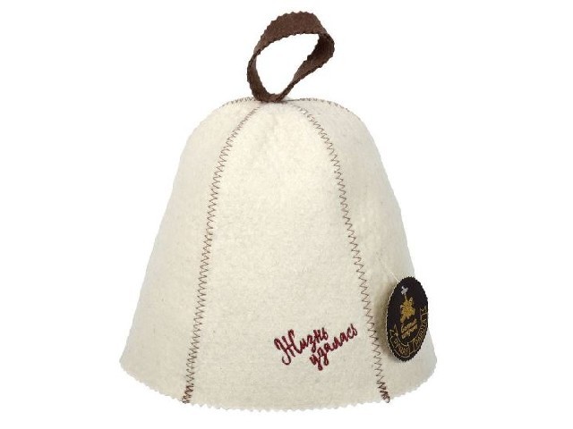 Шапка для бани и сауны с вышивкой 